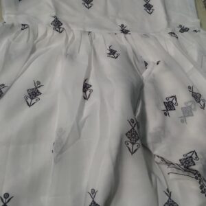 White Colour Frock For Women With Dupatta Size L