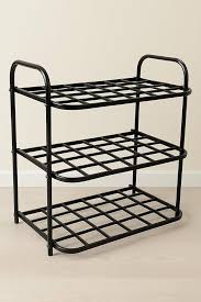Durable Plastic Metal Shoe Rack 3 Tier Stackable Organizer