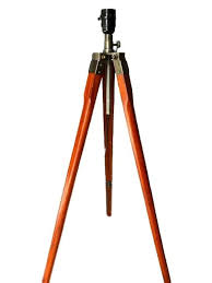 Lamp World Tripod Floor Lamp Stand Without Shade Wooden