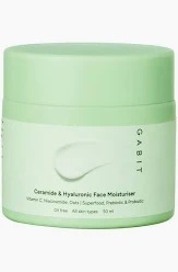 Gabit Ceramide Hyaluronic Acid Face Moisturiser Vitamin C Hydrate Brighten Skin 50Ml