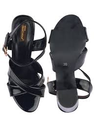Women Black High Heels Sandals Size 36