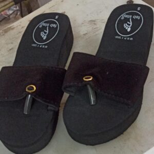 Black Colour Slippers For Women Size 5