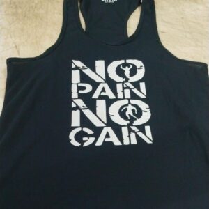 Shein Men Navy Blue No Pain No Gain Printed Colour T Shirt Size L