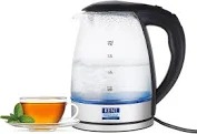 Kent Electric Glass Kettle 2000W 1 Point 8 Ltr