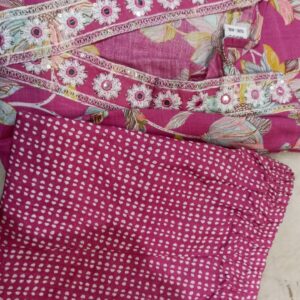 Women Kurta Set Pink Colour Size Xxl