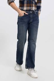 Cboot Leg Men Dark Blue Jeans Blue Colour Size 36