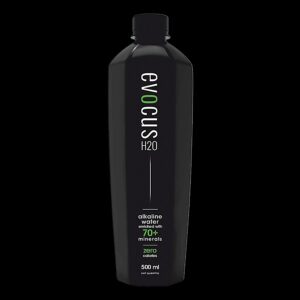 Evocus Black Alkaline Water 8 Ph Enriched 500 Ml