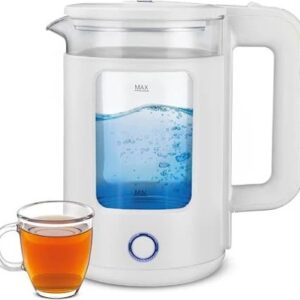 Kent Cool Touch Glass Kettle White 1 Point 8Ltr 1500W