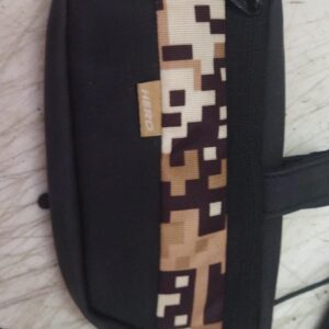 Black And Multi Color Makeup Pouch