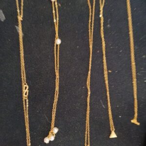 Shimmering Beautiful Necklace And Chain Combo 5 Pc For Women And Girls