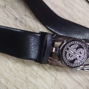 Black Color Leather S Design Men Belt