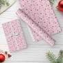 Gift Wrapping Paper For Christmas Pack Of 5 Pc Colour Pink