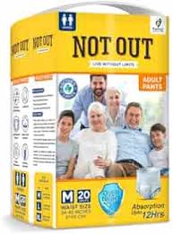 Not Out Adult 20 Diaper Pants Size M