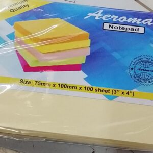 Aeromax Notepad 100 Sheets Size 3X3 Yellow Color Ticky Notes Stationary Pack Of 3