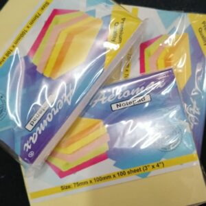 Memo Pad Note N Times Post Note Sticky Notes Stationary Pack Of 3 Size 75Mm X100Mmx100 Sheet