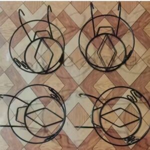 Abl Handicraft Pot Stand Set Indoor Outdoor Decorative Pots Holder Set Of 4 Black