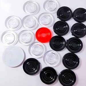 Carrom Coins Set 21 Pieces Black Red White With Striker