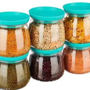 Airtight Kitchen Containers 500Ml Storage Jars Pack Of 6