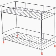 Stainless Steel 2 Tier Kitchen Rack Spice Boxes Organizer