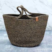 Saprose Braid Craft Basket Golden Black Colour