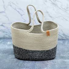 Saprose Rectangle Tiffin Basket Khaki Silver Colour