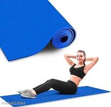 Yoga Mat For Exercise Blue Color Size 24 X 72
