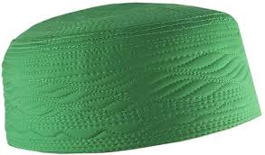 Zoas Muslim Islamic Namaz Topi Prayer Cap MenS Shiny Green Color Fine Fabric
