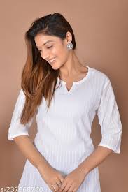 White Colour Kurta For Women Size S