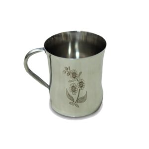 Stainless Steel Laser Tea Cups Set Of 6