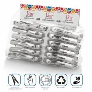 Jatin Stainless Steel Cloth Clipper Pack Of 12