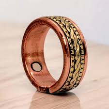 Lazywindow Blood Pressure Control Copper Ring Metal Ring