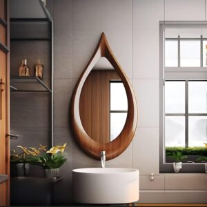 Wood Crafts Wooden Wall Mirror Frame Finish Size 30 18 Inches Only Frame Without Mirror