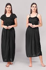 Women Night Dreas Black Color Size Xl