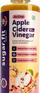 Sugarfit Active Apple Cider Vinegarinfused With Turmeric Cinnamon To Boost Immunity Vinegar 500 Ml