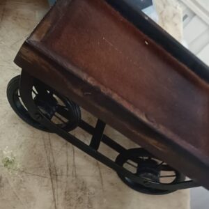 Moderncollection Wood Cart Snack Serving Platter For Dining Table Tray