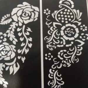 Black Henna Sticker For Women 6Pcs