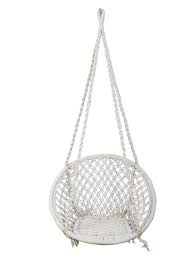 White Jute Hammock Swing