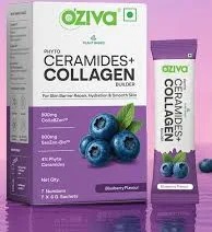 Oziva Blueberry Flavour Ceramides Collagen Builder 6G Pack Of 7
