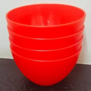 Noodle Bowl Red Color 250 Ml Pack Of 7 Plastic