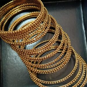 Artificial Golden Plated Womens Bangles Set 2 Point 4