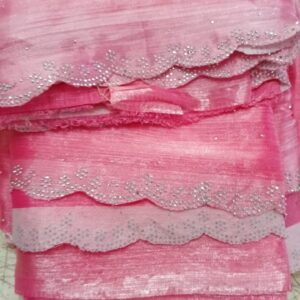 Zimmy Choo Pure Soft Silk Saree Pink For Women Size 5 Point 5 M