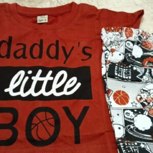 Pure Cotton T Shirt Wih Short Set For Kid Boys Brown White Size 15