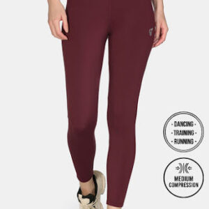 Zelocity Quick Dry Training Leggings Colour Burgundy Size S
