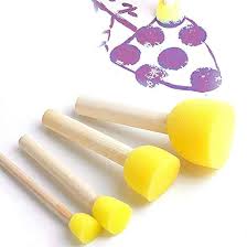 Round Paint Foam Brush Set Of 5