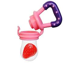 Silicone Baby Fruit Feeder Pink