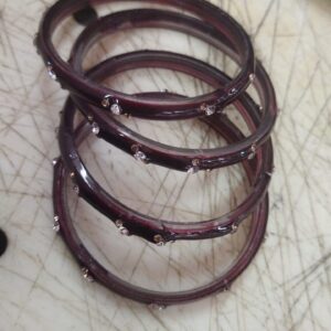 Brown Colour Bangles Set Size 2X4 For Women