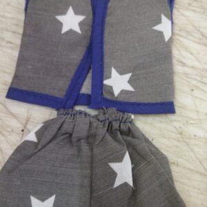 Grey Color Printed Laddu Gopal Cotton Clothes Size 1