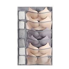 Grey Color Bra Socks Wall Hanging Organizer