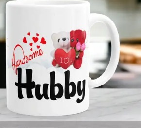 White Color I Love Hubby Printed Coffee Mug