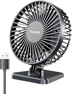 Gaiatop Small Desk Fan 12V Dc